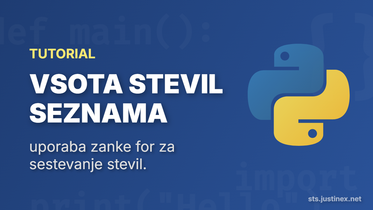 VSOTA STEVIL SEZNAMA